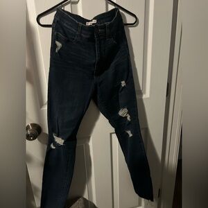 SO Blue Skinny Distressed Jeans